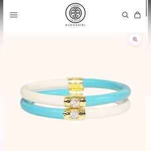 Blue and White Bracelet Set